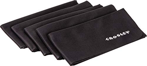 Crosley AC1018A-BK Lint-Free Record Cleaning Cloths, 5 Pack
