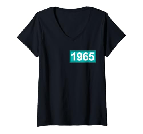 Femme Décorations vintage pour 60e anniversaire 1965 60 ans T-Shirt avec Col en V