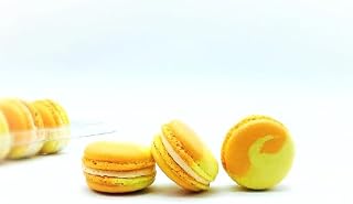 50 Pack Gluten Free French Lemon Orange Marmalade Macaron | A great addition for your bakery establishment or your next party