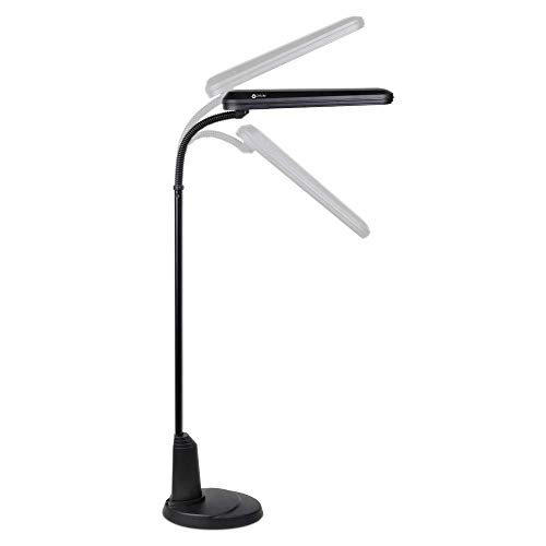 Ottlite Tattoo Artist Standing Floor Lamp With Adjustable Neck - 24W Compact Fluorescent Lamp For Bright Natural Daylight - Multiuse Design Is Perfect For Illuminating Tattooing Work Areas #TOP1