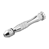 Rotary Pin Vise Hand Drill Chuck 0.3mm to 3mm for Watchmaker Screwdriver Tool Jewelry Repair Pin Vice, Silver