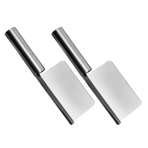 Hemobllo Raspador de Migas de Acero Inoxidable 2 Piezas para Mesa, Recogemigas Manual para Cocina y Restaurante, Limpiador Compacto para Encimera y Panadería