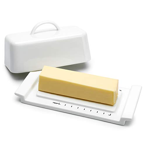 Sweese 319.101 Butter Dish with Lid, Butter Keeper with Handle - TBSP Markings
