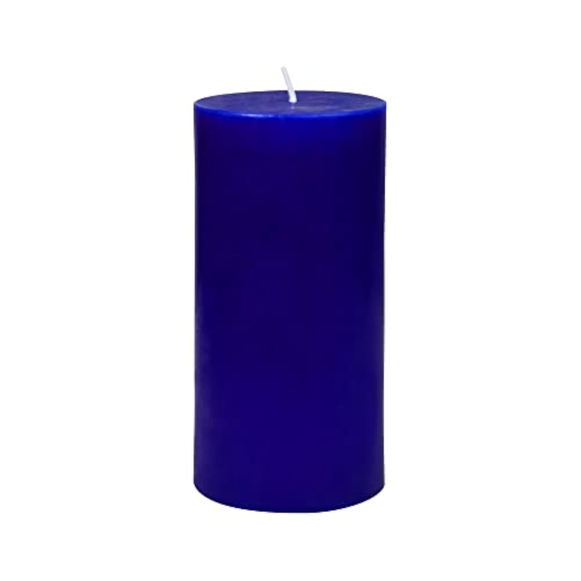 3 by 6-inch Blue Pillar Candle