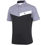 [§Ｓ∞Ｗ∞ｓｍａｒｔｗｉｄｅ] DOWNBLOW DB5002M ゴルフウェア メンズ Tシャツ 半袖 man ホワイト ブラック 春 夏 秋 スパン 即吸速乾 紫外線遮断 UVカット (ブラック, 2XL)