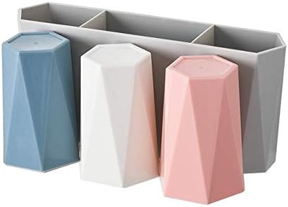 Toothpaste Toothbrush Holder with Cups Wall Mounted Toothbrush Storage Rack Bathroom Accessories Set Bathroom Organizer Rack