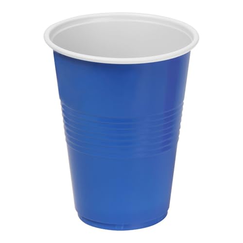 Algon | Set De Vasos Color Azul 250cc 25 Unidades - Set Vasos Plástico Resistente Y Reutilizable Diseño Moderno Y Elegante Ideal Para Fiestas Y Eventos