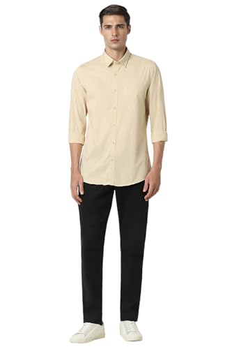 Image of Peter England Men's Premium Stretchable Cotton Solid Casual Shirt