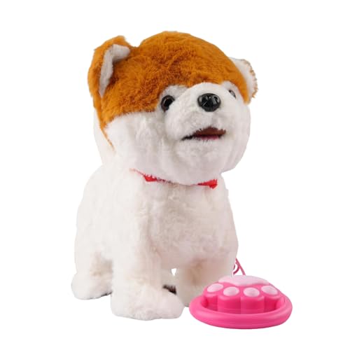 Perro robot genérico, juguete interactivo y suave, con detección táctil que se comporta como un verdadero con imitación de sonidos, para niños, niñas, cumpleaños, Navidad