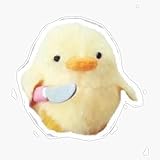 Chick with Knife Meme Sticker Vinyl Waterproof Sticker Decal Car Laptop Wall Window Bumper Sticker 5'