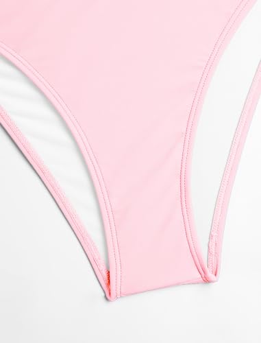 Image of ZAFUL Women Halter Dual Straps Whip Stitch Floral Triangle Bikini Swimsuits