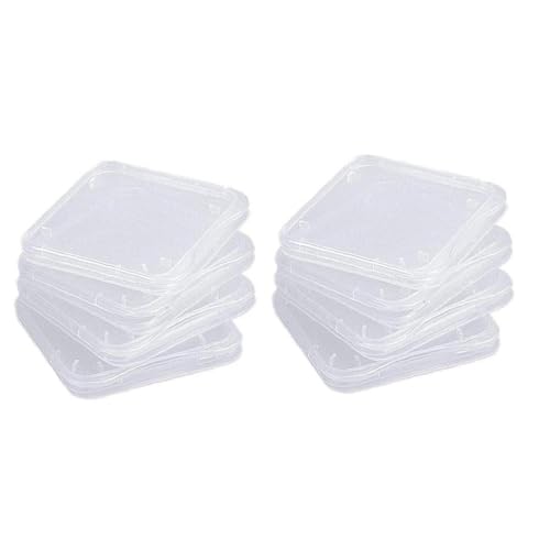 LNYMZD 10Pcs Transparent Universal SD Card Storage Case Durable SDHC Memory Card Holder Box Computer Components Memory Card Cases Memory Card Accessories