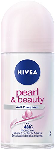 Preisvergleich Produktbild NIVEA Pure Pearl & Beauty Deo Roll On im 6er Pack (6 x 50 ml), Antitranspirant Roller für gepflegte Achselhaut, Deodorant mit 48h Schutz