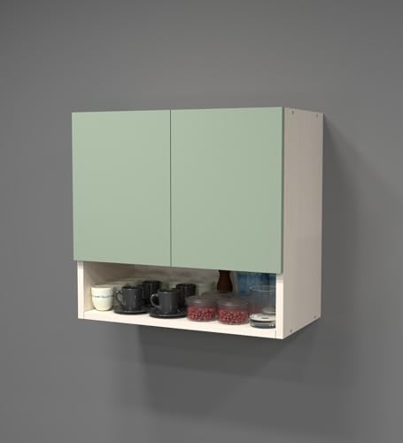 Image of SPECIALITY PANELS 2 Door Mirror Glossy Triple Layered UV Resistant Handless Cabinet Wall Mounted Storage Unit with Space Organizer Cupboard for Kitchen Bathroom Living Room Organizer | DIY Assembly