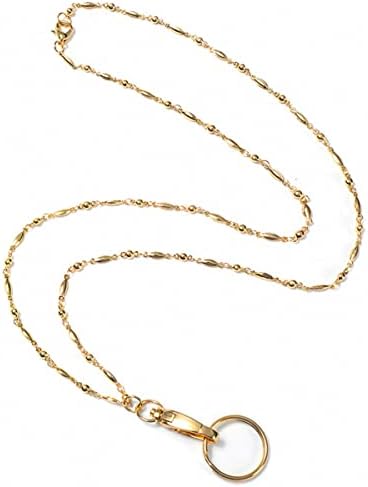 MultiLux Fashion Lanyard Necklace Chain Pearl Bead ID Long 34Inch-36Inch Necklace Lanyards keyChain for Keys ID Badge Holder image 5