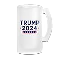 Trump 2024 Wear - Resistant Beer Mug With Anti - Pint Glasses Beer Glasses (16oz)