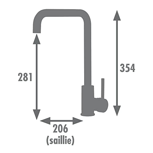 Rousseau Sanitaire 4060527 - Miscelatore Per Lavello Kiloo In Ottone Spazzolato - 2