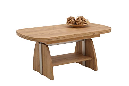 Funktionscouchtisch Colin Dekor Craft Eiche, ausziehbar und höchenverstellbar mit Lift, 107-156 x 67 x 52-71 cm