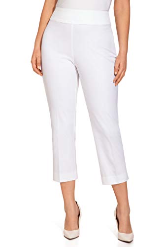 Boston Proper Women's Everyday Side Zip Stretch Twill High-Rise Capri Pant Pure White 4