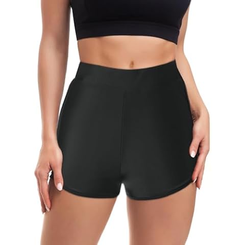 ACWOO Women's High Waist Swim Shorts Cover