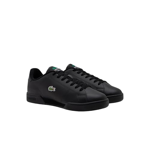 Lacoste Men's Carnaby Cup Leather Sneakers, Black/Black, 7