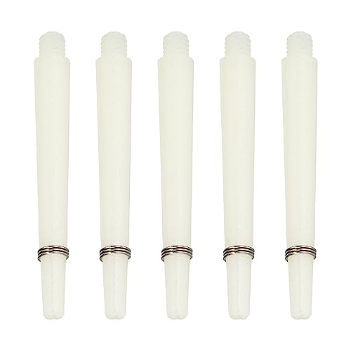 PATIKIL 45mm Plastic Dart Shafts, 30 Pack Medium 2BA Thread Dart Stems Replacement Dart Accessories, White