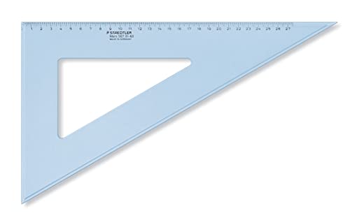 STAEDTLER Mars 567 31 Plexiglas Zeichendreieck, 32 cm, 60°/30°, blau/transparent
