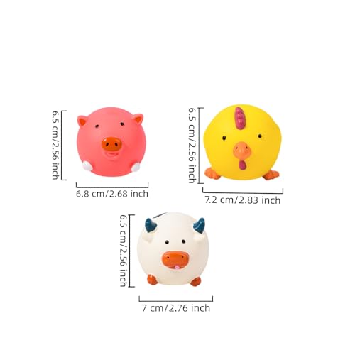 Juguetes mordibles de látex para perros pequeños y medianos, 2.8 pulgadas, 3 piezas miniatura 2