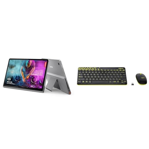 Lenovo Tab Plus with Octa JBL Hi-Fi Speakers| 8 GB RAM, 128 GB ROM| 11.5 Inch, 2K, 90 Hz Refresh| Wi-Fi Tablet| Android 14| 45 W Fast Charger + Logitech MK240 Nano Wireless USB Keyboard and Mouse Set