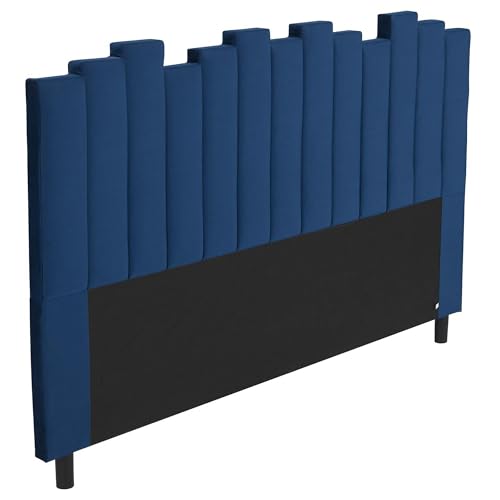 Menzzo Lucky - Cabecero de Cama, Madera, Azul, 180 x 8 x 120 cm