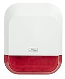LIEFERUMFANG & ABMESSUNGEN: 1 BURG-WÄCHTER Alarmsirene Sirene 2151, via BURGprotect-App bedienbar, inkl. 3 Batterien und 1 Netzteil zum Aufladen, Maße (HxBxT): 278 x 235 x 78 mm, Farbe: Weiß (rotes optisches Signal), 1370 g