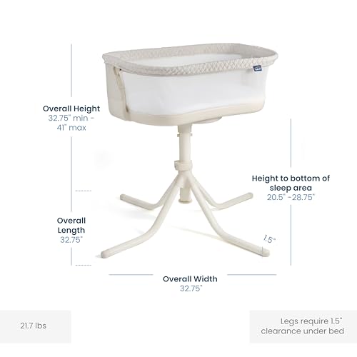 HALO BassiNest Swivel Sleeper 4.0 Air, Over-Bed Baby Bassinet with 360 Rotation, Oat - image 8