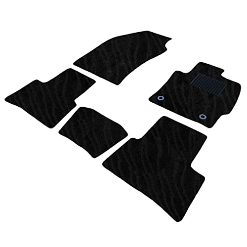 フェニーチェ カーマット フロアマット 国内生産 ウェーブブラック 滑り止め形状 ずれにくい 車用 マット