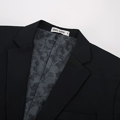 GRACE KARIN Men's Casual Blazer Jacket Slim Fit Notch Lapel Collar Sport Coat4