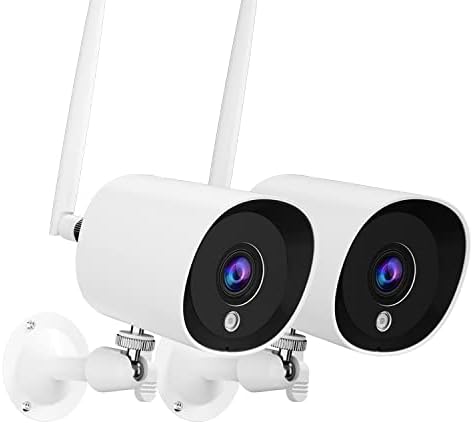 2022 Updated Security Outdoor Camera with Night Vision,2K WiFi Alexa Camera for Home Security, Outdoor/Indoor Security Camera, AI Detection, Waterproof, Google Assistant Compatible