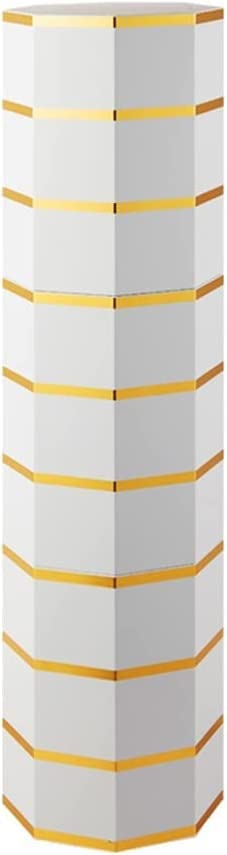 Étagère à chaussures rotative en métal doré meuble rond vertical à 9 niveaux pour entrée