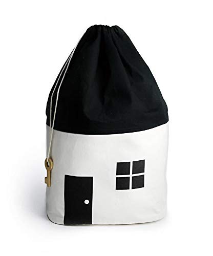 Aufbewahrungssack Tasche Sack Korb Wäschekorb Kinderzimmer Kinder Wohnzimmer Bad Badezimmer Eimer Spielzeug (Weiß)