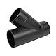 POWERTEC 10.2 cm Y Fitting für 10.2 cm Staubsammelschlauch, 4 Zoll Staubsammelschlauchverbinder Fittings für Staubsammelsystem (70106V)