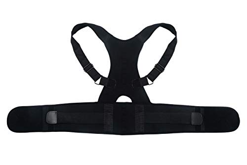 Image of PRO 11 WELLBEING Magnetic Posture Corrector, Back Support Brace, Adjustable Elastic, Lightweight (M)