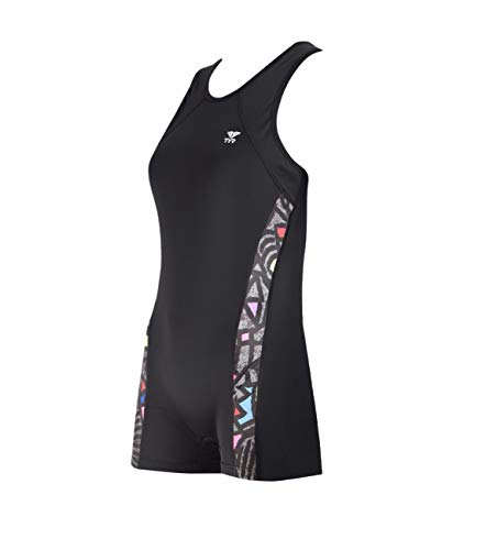 Image of TYR Nylon Aerofit Women Legsuit, S /32 (Black-Black Multi)