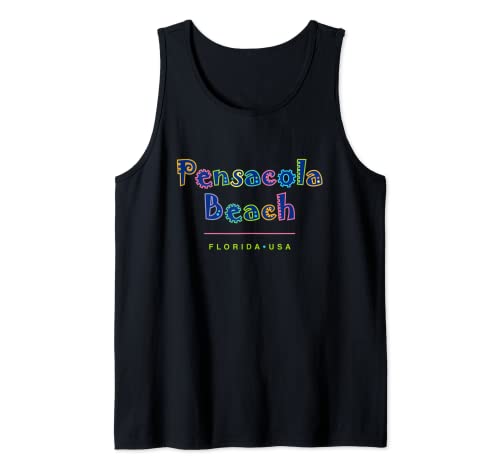 Pensacola Beach Florida Diseño tipográfico Camiseta sin Mangas