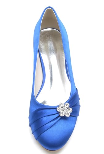 Hanfike Girls Womens Wedding Dress Flats Slip-on Formal Party Evening Shoes with Knot JY2503