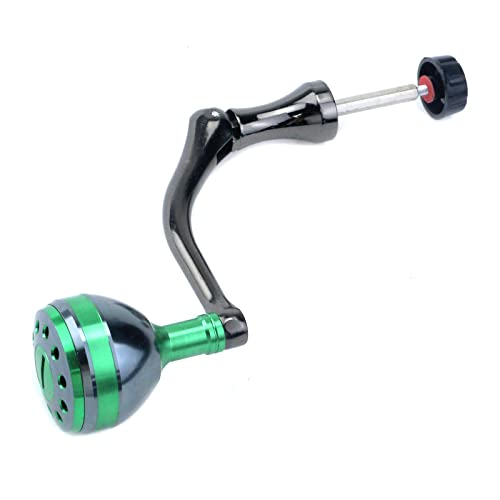 Crapyt Fishing Spinning Crank Handle Arm Grip Part Reel Handle Knob Wheel Grasp Tackle Wheel Ball Shake Metal Power Handle Rotary Replacement 1 Pcs Green Large Size #TOP15