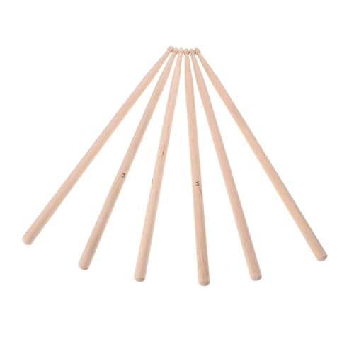Baquetas de madera ergonómicas para batería 3 pares miniatura 1