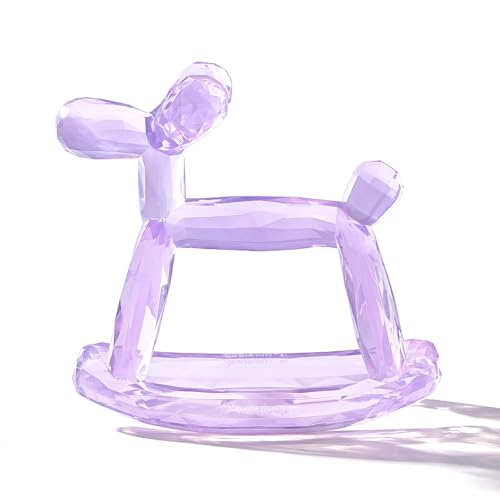 Miraloop Crystal Jelly Baby Teether – Jellydog Teething Relief Toy for Infants 3-6 Months, Silicone Handheld Teething Toy, BPA-Free, Odorless, Prevents Choking, Safe for Babies (Amethyt)