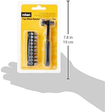 Rolson 28909 11 pc Offset Ratchet Screwdriver Set