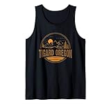 Vintage Tigard, Oregon Mountain Hiking Souvenir Print Tank Top