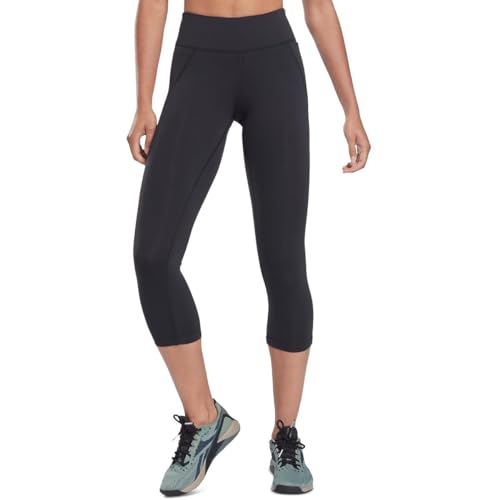 Leggings capri Reebok Lux transpirables con ajuste ceñido que estiliza tu figura deportiva