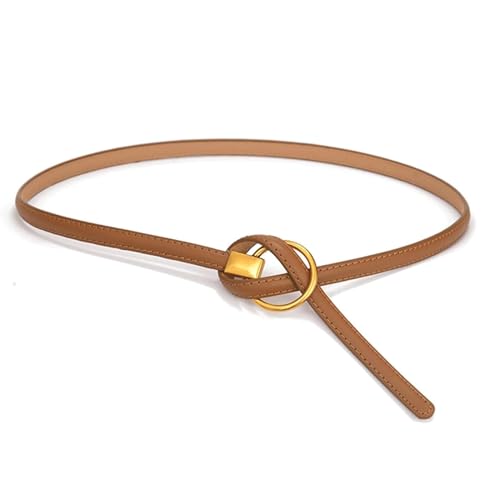 Skinny Belts, Women's Belts Cowhide Small Thin Circular Vintage Decorative Adjustable Waist Belt