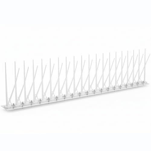 SigS Polycarbonate Anti Pigeon Spikes for Balcony, Window & AC Units | Pigeon Deterrent Strips with Strong Double Sided Tape | Weatherproof Outdoor Protection | 12 x 4 Inch | Pack of 7